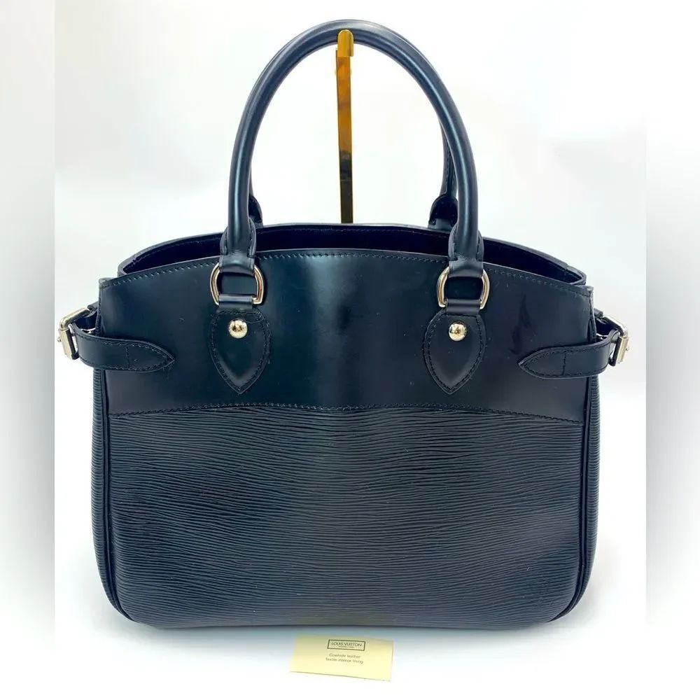 Auth Louis Vuitton Black Epi Leather Passy Tote Bag Preloved Purse Ex++